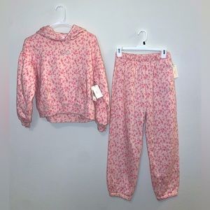 Gap X LoveShackFancy kids floral joggers & crop hoodie